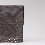 Platter Rectangular 32cm Matte Black Glaze - Front View
