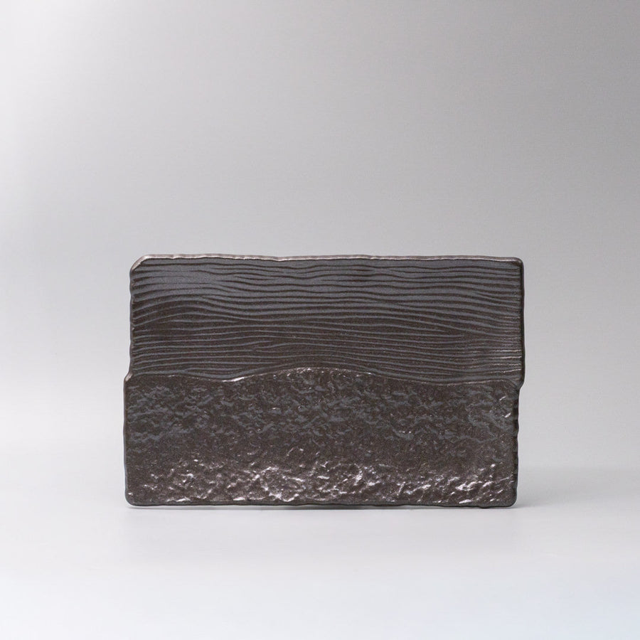 Platter Rectangular 32cm Matte Black Glaze