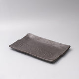 Platter Rectangular 32cm Matte Black Glaze