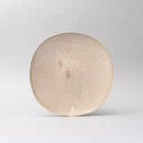 Dinner Plate 25cm White Fade Glaze - Top-Down View