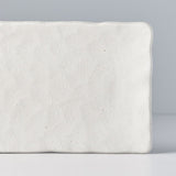 Sashimi Plate 29cm Shell White Glaze - Front View