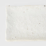 Sashimi Plate 29cm Shell White Glaze - Top-Down View