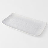 Platter Rectangular 35cm Shell White Glaze