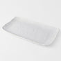 Platter Rectangular 35cm Shell White Glaze