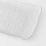 Platter Rectangular 35cm Shell White Glaze - Front View
