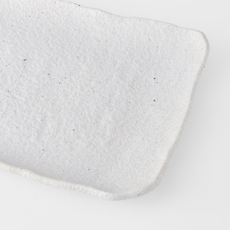 Platter Rectangular 35cm Shell White Glaze