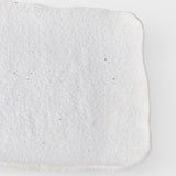 Platter Rectangular 35cm Shell White Glaze - Side View