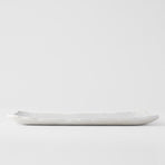 Platter Rectangular 35cm Shell White Glaze