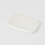 Plate Rectangular 16cm Shell White Glaze