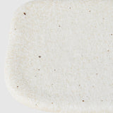 Plate Rectangular 16cm Shell White Glaze