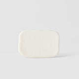 Plate Rectangular 16cm Shell White Glaze