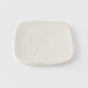 Plate Square 19cm Shell White Glaze