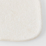 Plate Square 19cm Shell White Glaze - Front View