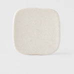 Plate Square 19cm Shell White Glaze