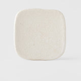 Plate Square 19cm Shell White Glaze - Side View