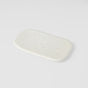 Plate Rectangular 22cm Shell White Glaze