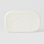 Plate Rectangular 22cm Shell White Glaze
