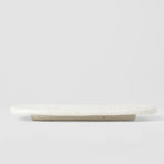 Plate Rectangular 22cm Shell White Glaze