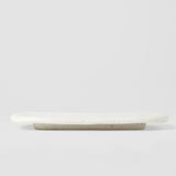 Plate Rectangular 22cm Shell White Glaze - 45-Degree Angle