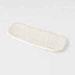 Plate Rectangular 28.5cm Shell White Glaze