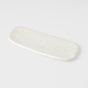 Plate Rectangular 28.5cm Shell White Glaze