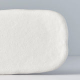 Plate Rectangular 28.5cm Shell White Glaze - Front View