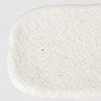 Plate Rectangular 28.5cm Shell White Glaze