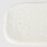 Plate Rectangular 28.5cm Shell White Glaze - Top-Down View