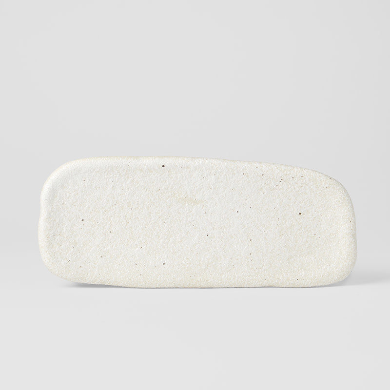 Plate Rectangular 28.5cm Shell White Glaze