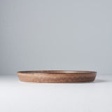 Plate High Rim 25cm Toffee Glaze