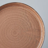 Plate High Rim 25cm Toffee Glaze - Side View