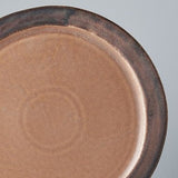 Plate Organic Flat 25.5cm Toffee Glaze - Front View