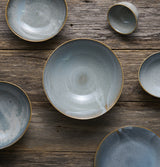 Plate Organic 23cm Steel Grey Glaze