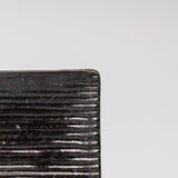 Sauce Dish 10cm Mamezara Black Contour Glaze - Front View