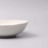 Bowl Oval 20cm Parchment White Glaze - Top-Down View