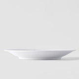 Side Plate 21cm Parchment White Glaze - Side View