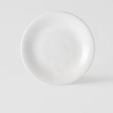 Side Plate 21cm Parchment White Glaze - Top-Down View