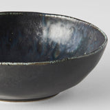 Bowl Oval 14cm BB Black Glaze - Side View