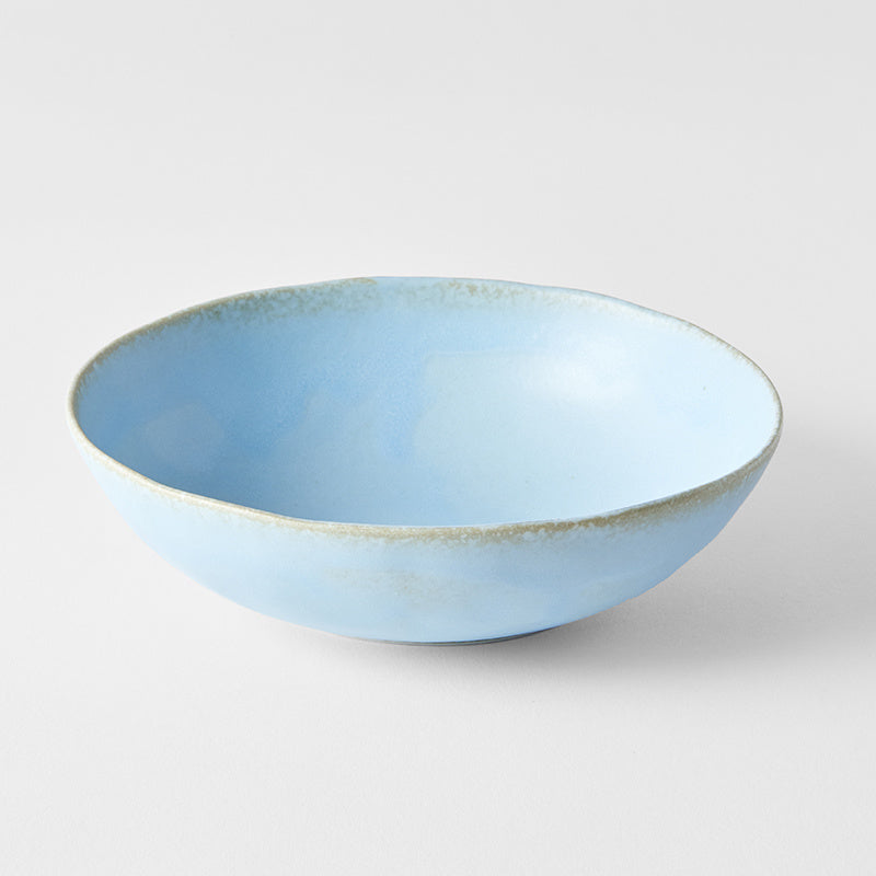 Bowl Oval 16.5cm Soda Blue Glaze