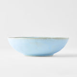 Bowl Oval 16.5cm Soda Blue Glaze - Side View