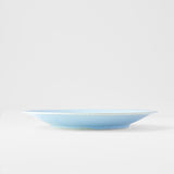 Side Plate 21cm Soda Blue Glaze - Side View