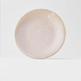 Side Plate 21cm White Fade Glaze - Side View