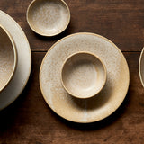 Side Plate 21cm White Fade Glaze - Top-Down View