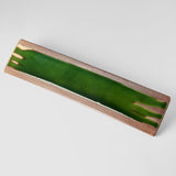Platter Rectangular 52cm Earth Bright Green Glaze - Front View