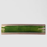 Platter Rectangular 52cm Earth Bright Green Glaze - Side View