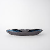 Organic Platter Oval 32cm Storm Glaze - Front View