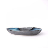 Organic Plate 25cm Storm Glaze - Side View