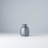 Sake Jug 300ml Black Scroll Glaze - Front View