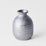 Sake Jug 300ml Black Scroll Glaze - 45-Degree Angle