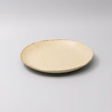Plate Dinner Organic Shape 24cm Sand Fade Glaze - Front View